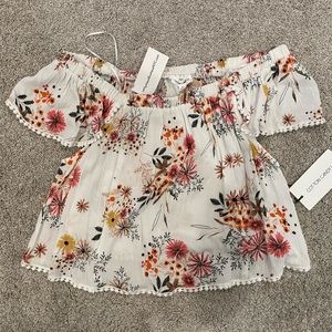 Cotton Candy LA Floral Off the shoulders Top Medium